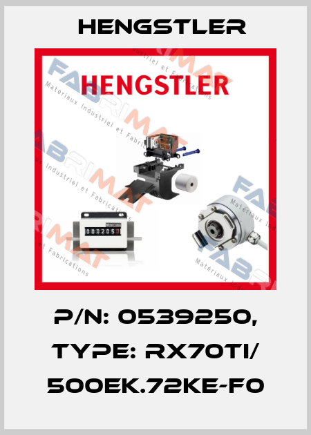 p/n: 0539250, Type: RX70TI/ 500EK.72KE-F0 Hengstler