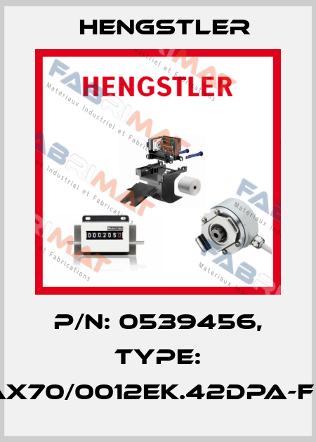 p/n: 0539456, Type: AX70/0012EK.42DPA-F0 Hengstler