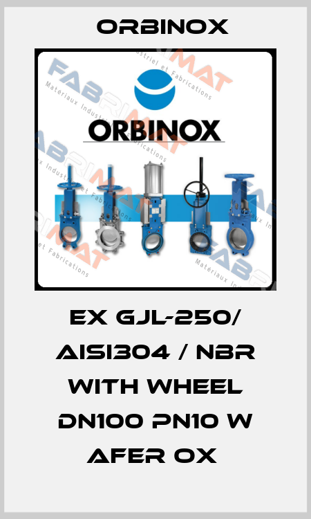 EX GJL-250/ AISI304 / NBR with wheel DN100 PN10 w afer OX  Orbinox