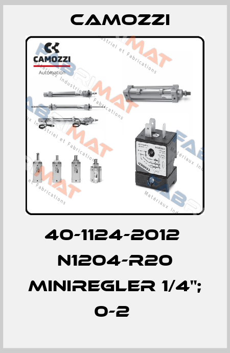 40-1124-2012  N1204-R20 MINIREGLER 1/4"; 0-2  Camozzi