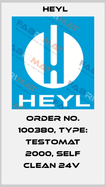 Order No. 100380, Type: Testomat 2000, self clean 24V  Heyl