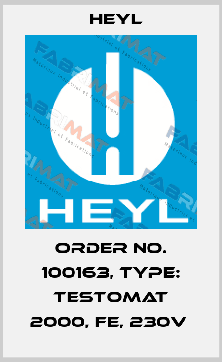 Order No. 100163, Type: Testomat 2000, Fe, 230V  Heyl