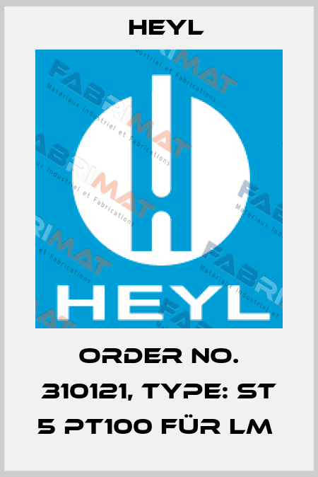 Order No. 310121, Type: ST 5 PT100 für LM  Heyl