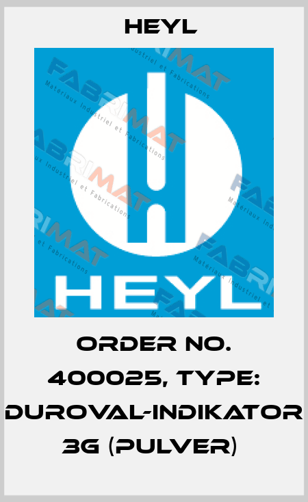 Order No. 400025, Type: Duroval-Indikator 3g (Pulver)  Heyl