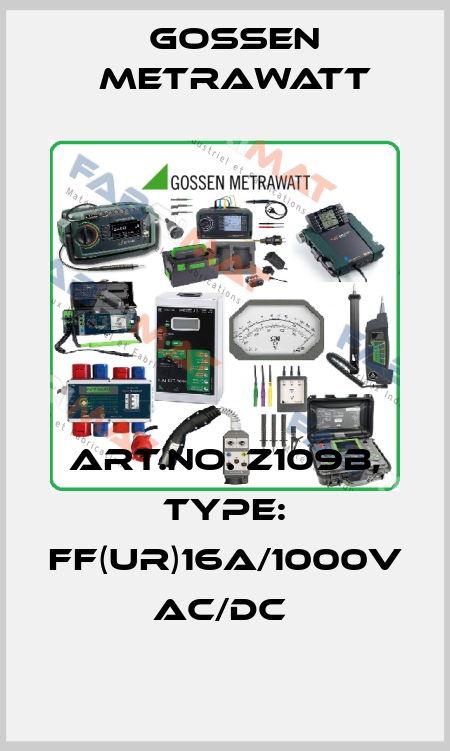 Art.No. Z109B, Type: FF(UR)16A/1000V AC/DC  Gossen Metrawatt