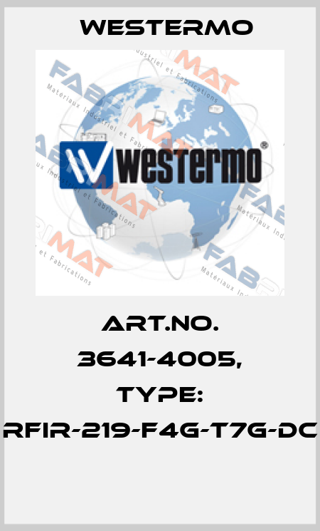 Art.No. 3641-4005, Type: RFIR-219-F4G-T7G-DC  Westermo