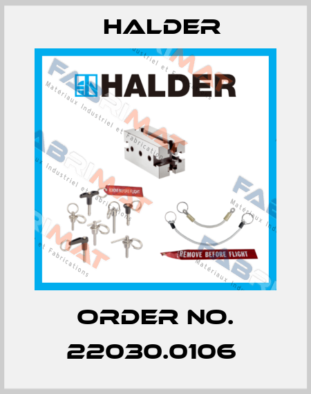Order No. 22030.0106  Halder