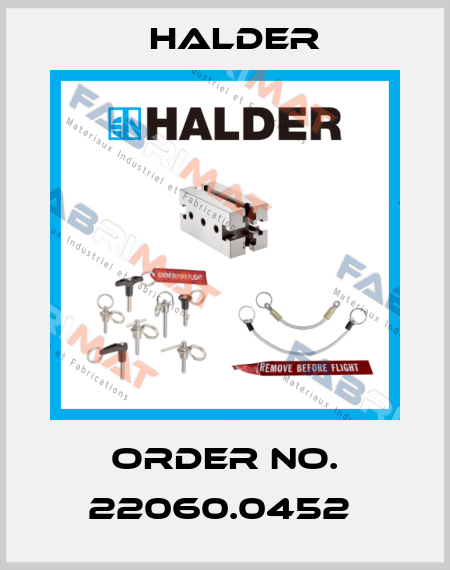 Order No. 22060.0452  Halder