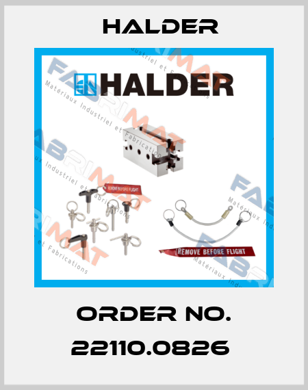 Order No. 22110.0826  Halder