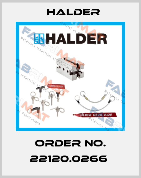 Order No. 22120.0266  Halder