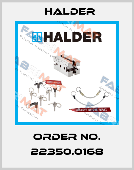 Order No. 22350.0168 Halder