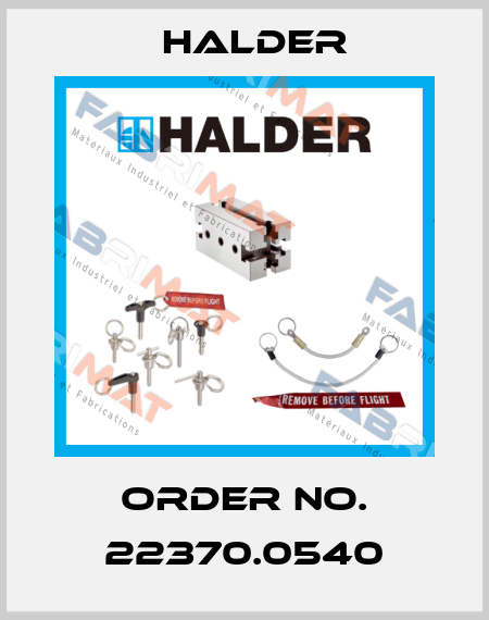 Order No. 22370.0540 Halder
