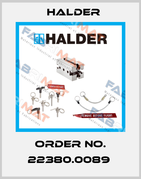 Order No. 22380.0089  Halder
