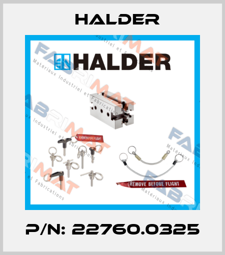 P/N: 22760.0325 Halder