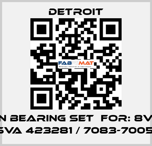 Main bearing set  For: 8V-71N, SVA 423281 / 7083-7005  Detroit