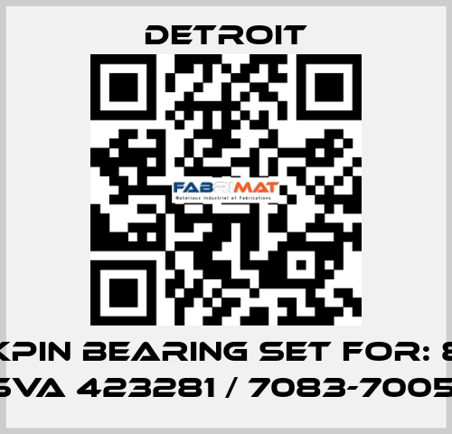 Crankpin bearing set For: 8V-71N, SVA 423281 / 7083-7005  Detroit