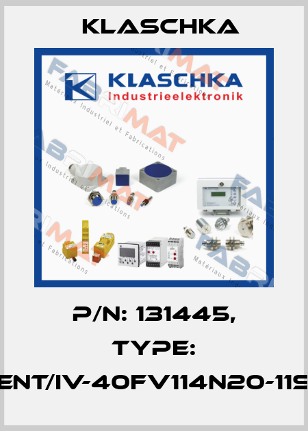 P/N: 131445, Type: SIDENT/IV-40fv114n20-11Sh1C Klaschka