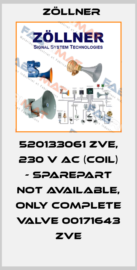 520133061 ZVE, 230 V AC (Coil) - sparepart not available, only complete valve 00171643 ZVE Zöllner