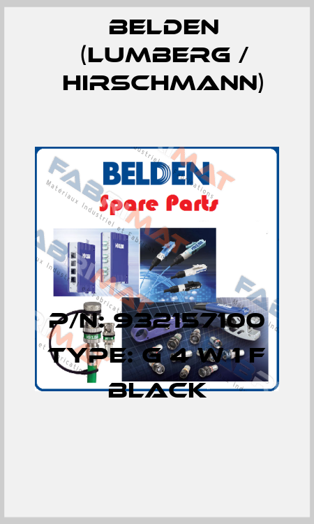 P/N: 932157100 Type: G 4 W 1 F black Belden (Lumberg / Hirschmann)