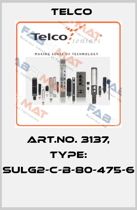 Art.No. 3137, Type: SULG2-C-B-80-475-6  Telco