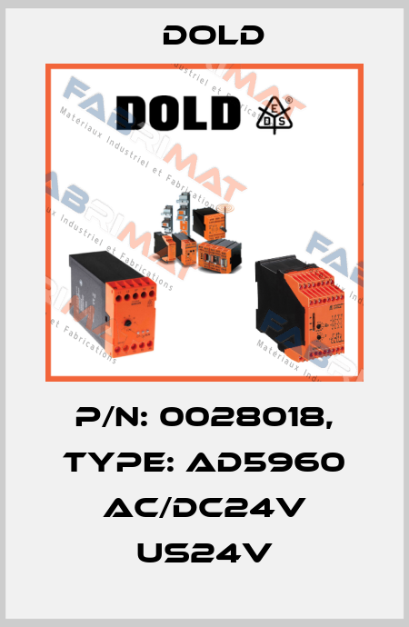 p/n: 0028018, Type: AD5960 AC/DC24V US24V Dold