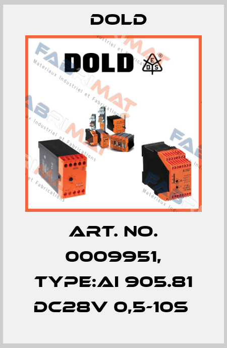 Art. No. 0009951, Type:AI 905.81 DC28V 0,5-10S  Dold