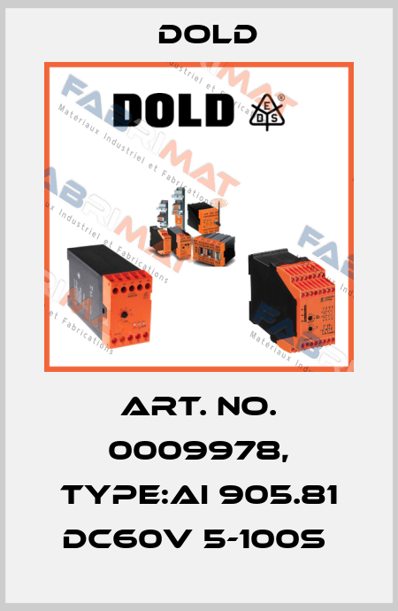 Art. No. 0009978, Type:AI 905.81 DC60V 5-100S  Dold