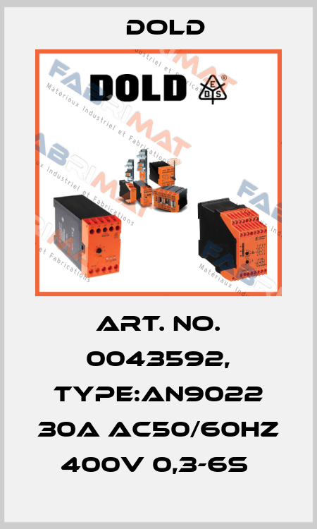 Art. No. 0043592, Type:AN9022 30A AC50/60HZ 400V 0,3-6S  Dold