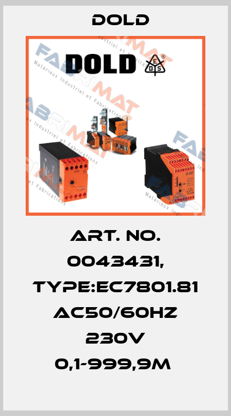 Art. No. 0043431, Type:EC7801.81 AC50/60HZ 230V 0,1-999,9M  Dold