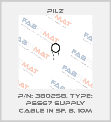 p/n: 380258, Type: PSS67 Supply Cable IN sf, B, 10m Pilz