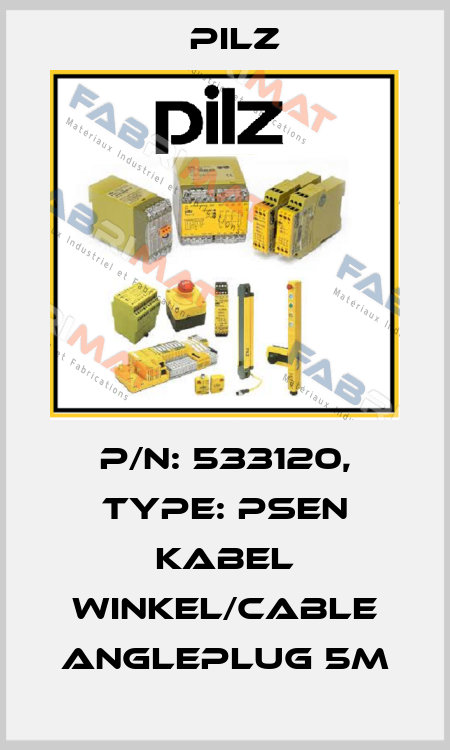 p/n: 533120, Type: PSEN Kabel Winkel/cable angleplug 5m Pilz