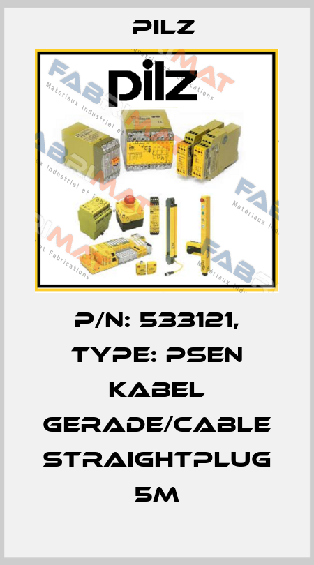 p/n: 533121, Type: PSEN Kabel Gerade/cable straightplug 5m Pilz
