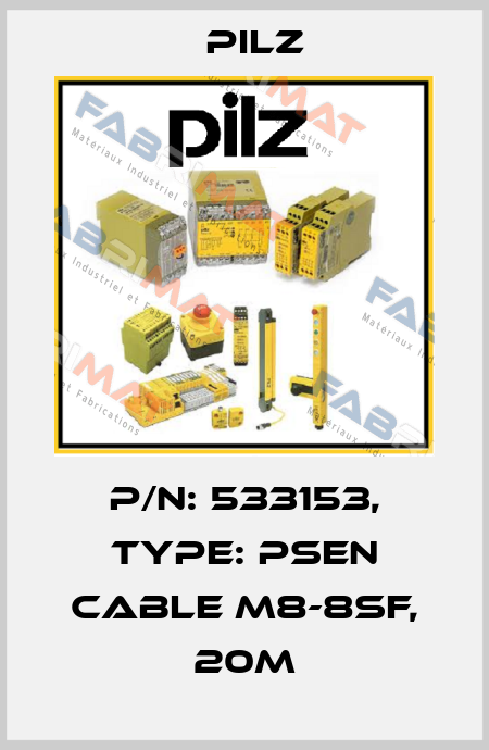 p/n: 533153, Type: PSEN cable M8-8sf, 20m Pilz