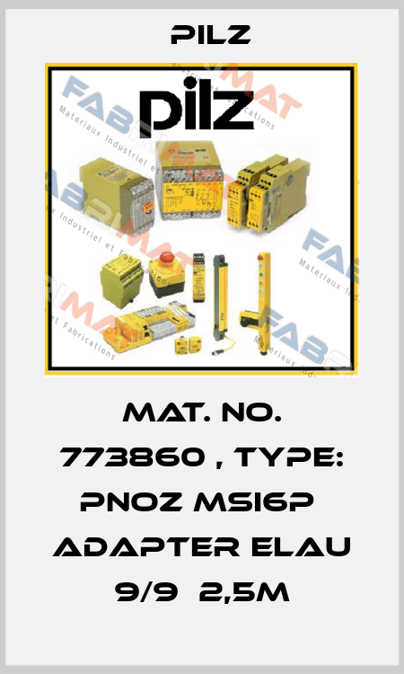 Mat. No. 773860 , Type: PNOZ msi6p  Adapter Elau 9/9  2,5m Pilz