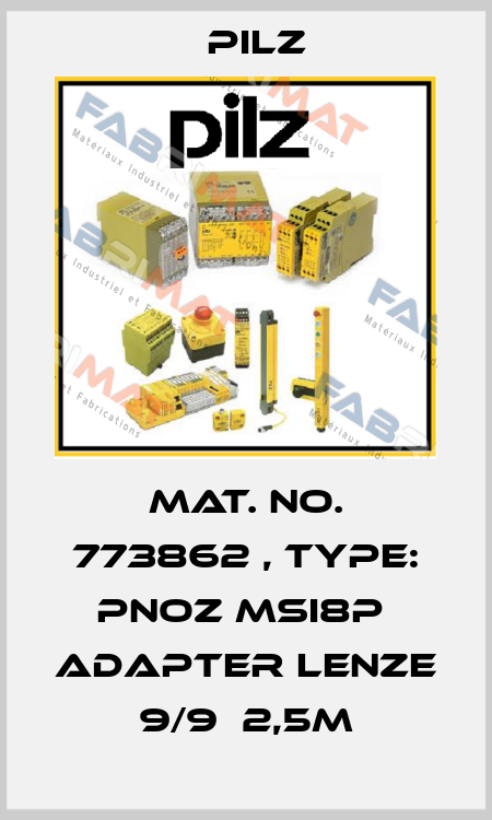 Mat. No. 773862 , Type: PNOZ msi8p  Adapter Lenze 9/9  2,5m Pilz