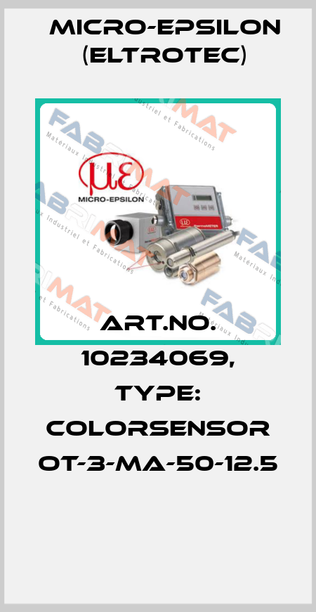 Art.No. 10234069, Type: colorSENSOR OT-3-MA-50-12.5  Micro-Epsilon (Eltrotec)