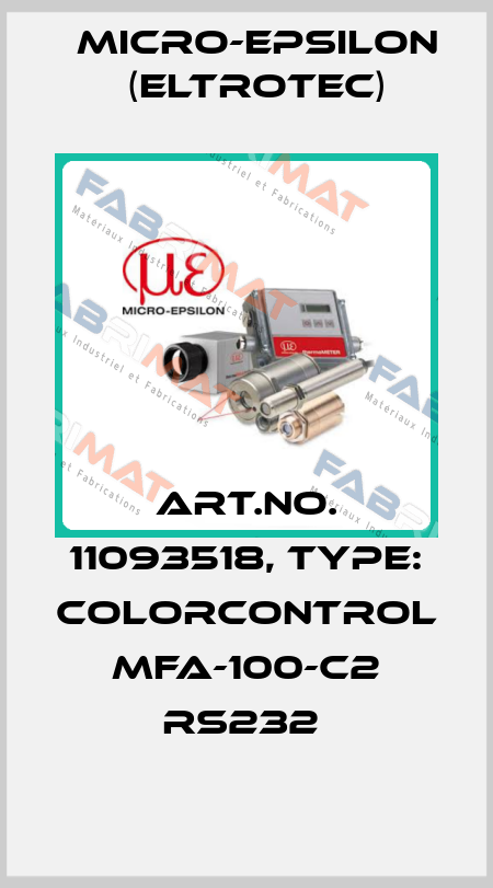 Art.No. 11093518, Type: colorCONTROL MFA-100-C2 RS232  Micro-Epsilon (Eltrotec)