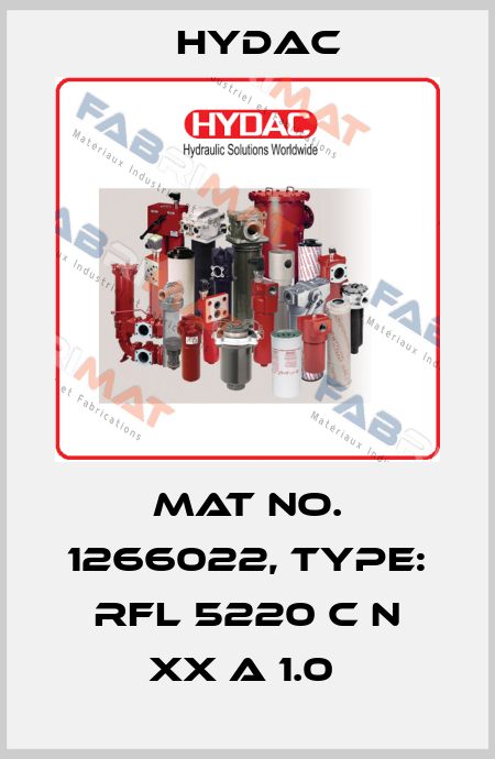 Mat No. 1266022, Type: RFL 5220 C N XX A 1.0  Hydac