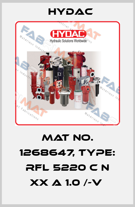 Mat No. 1268647, Type: RFL 5220 C N XX A 1.0 /-V  Hydac