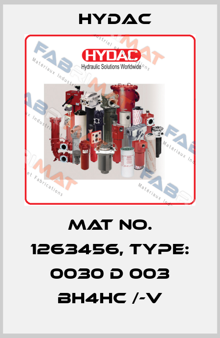 Mat No. 1263456, Type: 0030 D 003 BH4HC /-V Hydac