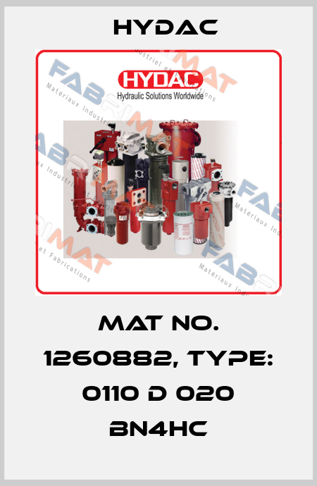 Mat No. 1260882, Type: 0110 D 020 BN4HC Hydac