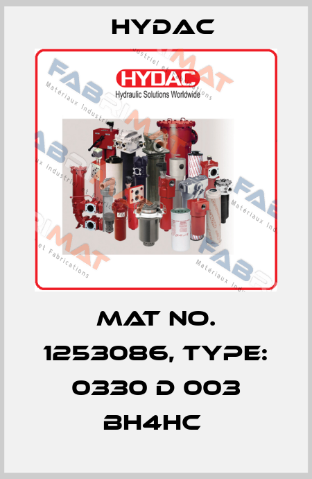 Mat No. 1253086, Type: 0330 D 003 BH4HC  Hydac