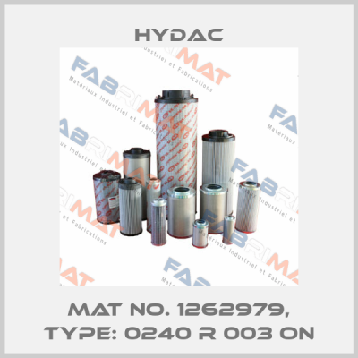 Mat No. 1262979, Type: 0240 R 003 ON Hydac