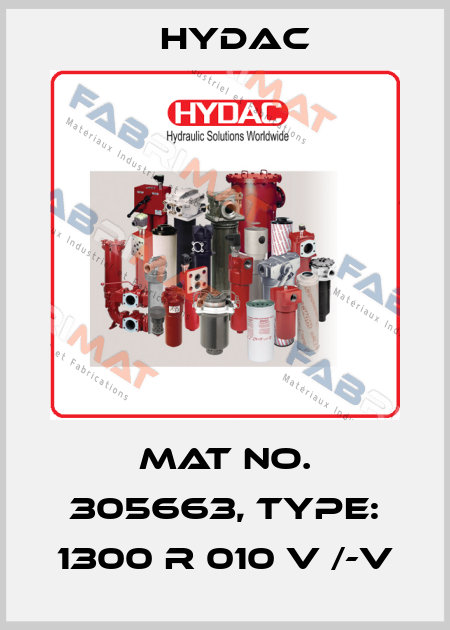 Mat No. 305663, Type: 1300 R 010 V /-V Hydac