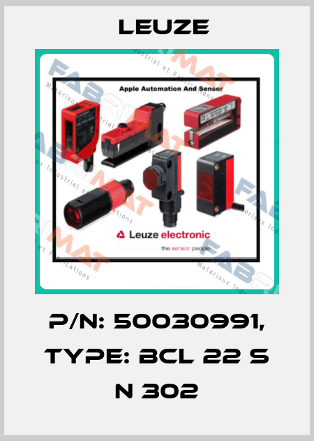 p/n: 50030991, Type: BCL 22 S N 302 Leuze