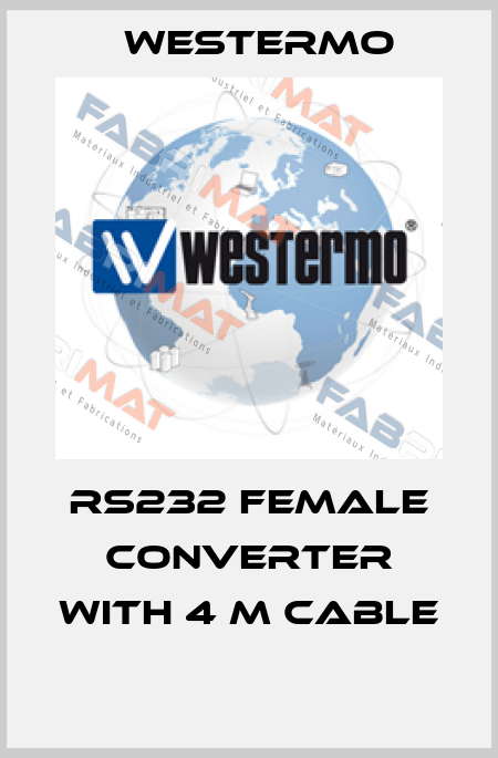 RS232 female converter with 4 m cable  Westermo