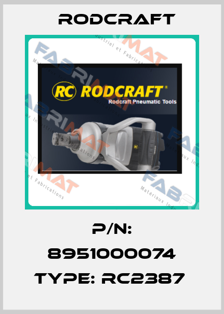 P/N: 8951000074 Type: RC2387  Rodcraft