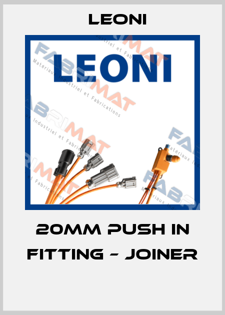 20mm push in fitting – Joiner  Leoni
