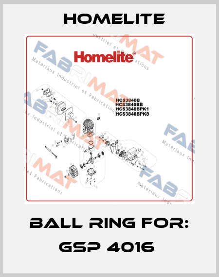 Ball Ring For: GSP 4016  Homelite