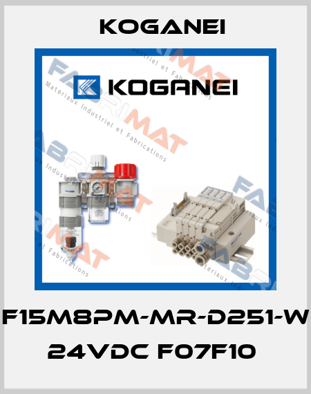 F15M8PM-MR-D251-W 24VDC F07F10  Koganei